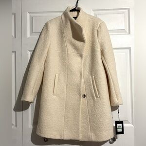 Dkny Cream Teddy Jacket Minimalist Design